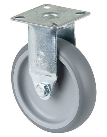 Bild Bockrolle 100mm, A310 Platte, Gummirad, GL A310.A80.100 - BS ROLLEN-0