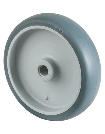 Bild Gummirad 125mm A80.125 grau, Radkörper Kunststoff, GL - BS ROLLEN-0