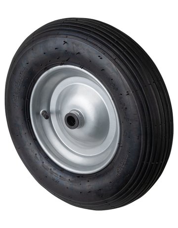 Bild Luftrad C90.400,400/100mmNabenl.75, Bohr.20, RillenpRL, Gummi schwarz Radk.Stahlf - BS ROLLEN-0