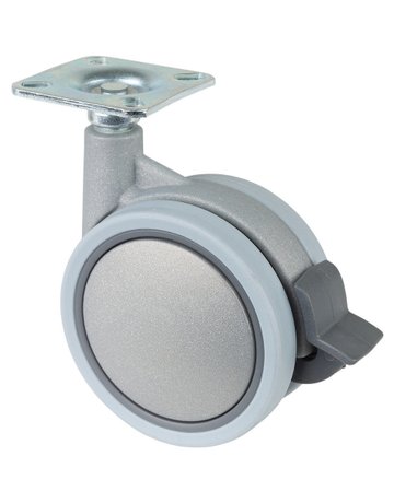 Bild Kunststoff Doppelrolle 75mm F32948x48mm Platte mit Festst. F329.075 - BS ROLLEN-0