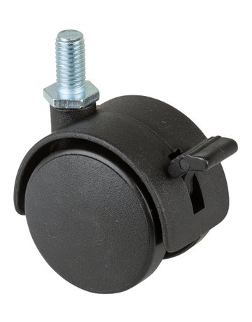 Bild Kunststoff -Doppelrolle 40mm M8 x15, Gewindestift mit FeststF85.040.G08 - BS ROLLEN-0