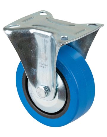 Bild Bockrolle 100mm L410 Platte, Elastik blau, RL L410.B61.101 - BS ROLLEN-0