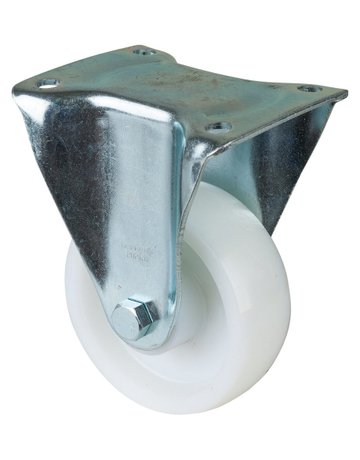 Bild Bockrolle 125mm N110.B10 Platte, Kunststoff weiß, RL N110.B10.127 - BS ROLLEN-0