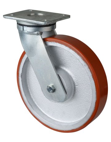 Bild Lenkrolle 250/50mm RR100.Platte, Polyure Guss, KL RR100.C10.250 - BS ROLLEN-0