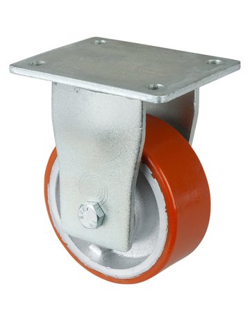 Bild Bockrolle 125mm RR110.B15Platte, Polyure Guss, KL RR110.C10.125 - BS ROLLEN-0