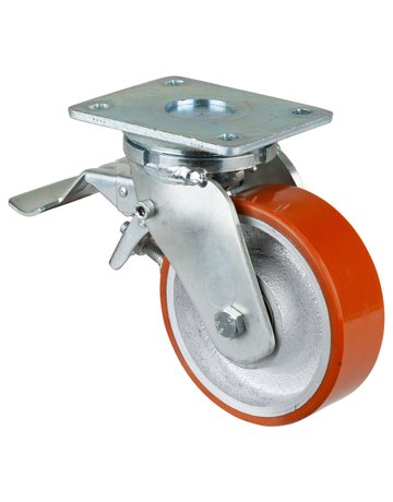 Bild Lenkrolle 150mm RR120.B15Platte, Polyure Guss, KL RR120.C10.150 - BS ROLLEN-0