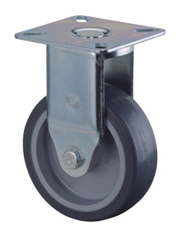 Bild Bockrolle 75mm, A310 Platte, Gummirad, GL A310.A80.075 - BS ROLLEN-0