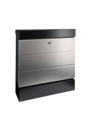 Bild Briefkasten Black & Steel New York 6850 B+S mit Zeitungsbox - BURG WÄCHTER-1