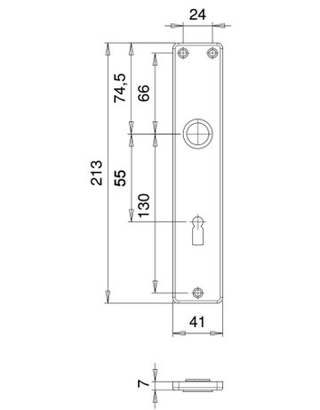 Bild Langschild 1237/5501 eckig o.No,BB 55,TS40-45,F1 - edi-1