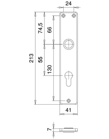 Bild Langschild 1237/5503 eckig o.No,PZ 55,TS40-45,F1 - edi-1