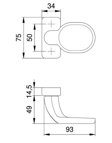 Bild Knopf Keto 2034/2220 Rosette eck,fest,ER - edi-1