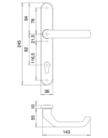 Bild Wechselgarnitur Kronos 1205/2035 LS oval ,PZ92/8,ER - edi-3