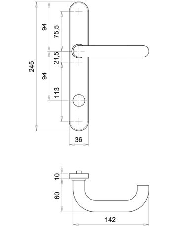 Bild Halbgarnitur Kronos 1030/0155 LS oval ,außen,RZ94/8,ER - edi-1