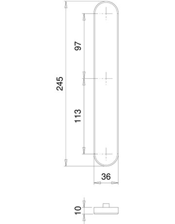 Bild Langschild Kronos 0000/0135 außen,oval,BL/UG,ER - edi-1
