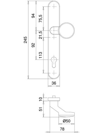 Bild Knopfschild Kronos 0000/8135 LS oval ,außen,PZ92,ER - edi-1