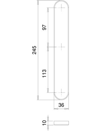 Bild Langschild Kronos 0000/0235 innen,oval,BL/UG,ER - edi-1