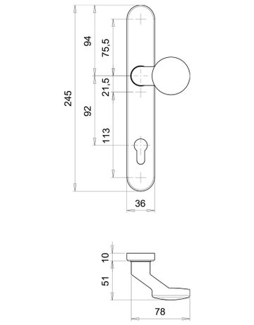 Bild Knopfschild Kronos 0000/8235 KS oval ,innen,PZ92,ER,o.No - edi-1