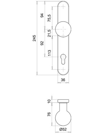 Bild Knopfschild Kronos 5235/FES LS oval ,innen,PZ92,F1,o.No - edi-1
