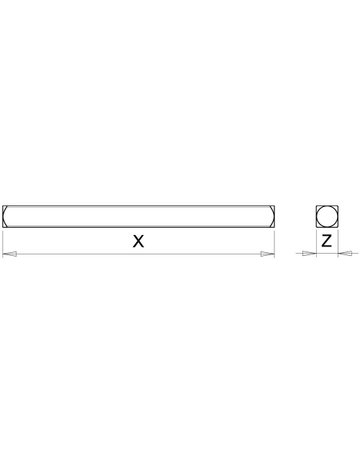 Bild Vierkantstift 0572/0812 8x125mm,verzinkt - edi-1