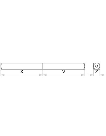 Bild Antipanikstift FH 0566/4040 9x80mm,LA 40/ LI 40,verzinkt - edi-1