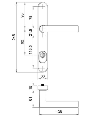 Bild Rahmen-SI-Drückergrt. Kronos 1087/0045 LS,ES1,ZA92/8,F1,TS73-77 - edi-2