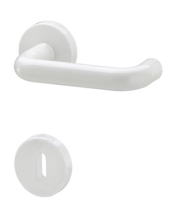 Bild Drückergarnitur 4890 Rosette ,BB,8,RAL 9010 gl,TS38-42 - edi-0