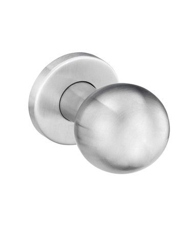 Bild Knopf K5 fest auf Rosette 1052/5020 rund Edelstahl ohne Nocken mit M12 Gew. - edi-0