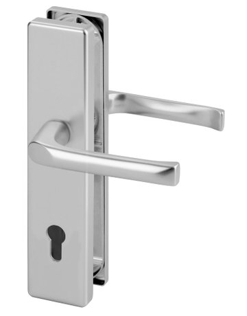 Bild SI-Drückergrt. Lana 8756/9203 LS eck,12mm,ES0/PZ 92/10,F2,TS65-75 - edi-0