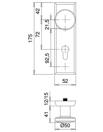 Bild SI-Wechselgrt.Alpha 8672 KS eck,12mm,ES1/PZ 72/8,F1,TS35-45 - edi-1