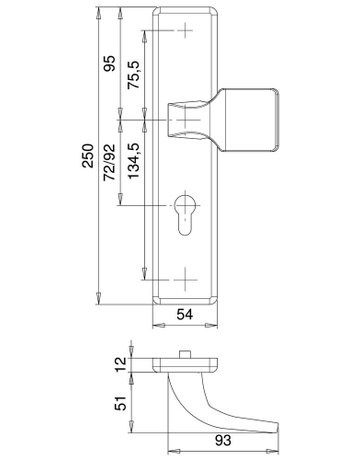 Bild SI-Wechselgrt.Lana 8756/0192 LS eck,12mm,ES0/PZ 92/10,F1,TS65-75 - edi-1