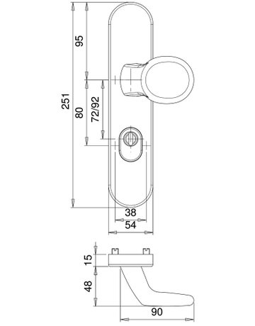 Bild Kombi-Wechselgrt. Metis 8742/0272 LS/Ros.,15mm,ES1,ZA/PZ 72/8,ER matt - edi-1