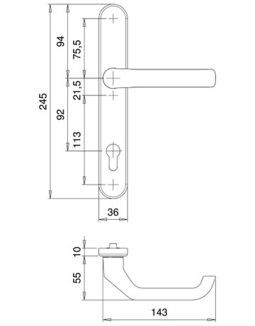 Bild Halbgarnitur Kronos 1200/0135 LS oval ,PZ92/8,F9 - edi-1