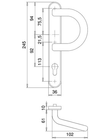 Bild Wechselgarnitur Kronos 1200/1035 LS oval ,PZ92/8,F9 - edi-2