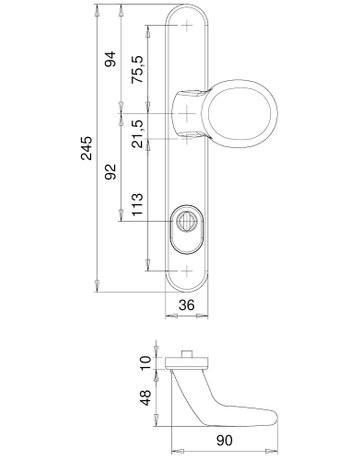 Bild RR Sicherheits-Wechselgarnitur Kronos 1300/2045 LS oval ,10mm,ZA/PZ 92/8,ER - edi-2