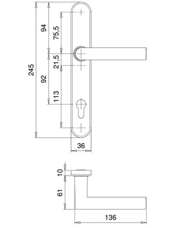 Bild Wechselgarnitur Kronos 1080/2035 LS oval ,PZ92/8,ER - edi-3