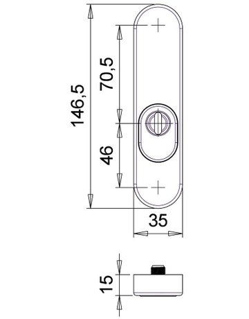 Bild Kombi-Drückergrt. 2007/7253 LS/Ros.,10mm/PZ92/8,F1,TS73-77 - edi-1