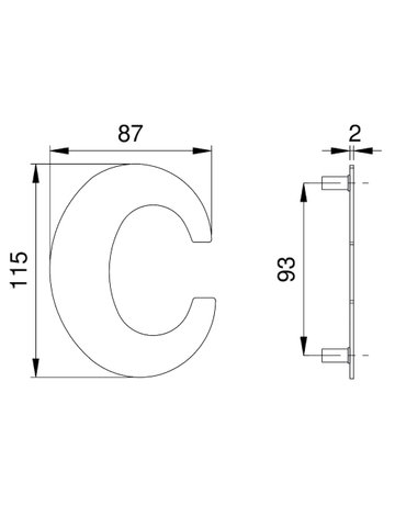 Bild Hausnr.2512 Buchstabe c, edelstahl - edi-1