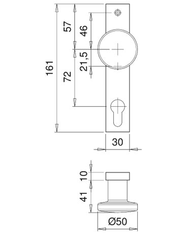 Bild Knopfschild Luna 1317/7010 KS eck,PZ72,F1,o. Nr. - edi-1