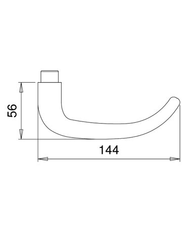 Bild Drückerpaar 1114 8mm,TS35-45,ER matt - edi-1