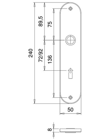 Bild Renovierungsschildpaar 1206 oval o.No,BB 72,TS40-45,F1 - edi-1