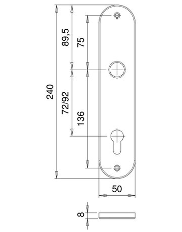 Bild Renovierungsschildpaar 1206 oval o.No,PZ 72,TS40-45,F1 - edi-1