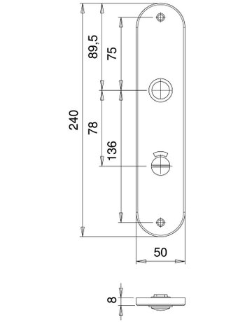 Bild Renovierungsschildpaar 1206 oval o. Nr. ,WC/SS 78,TS 40-45,F1 - edi-2