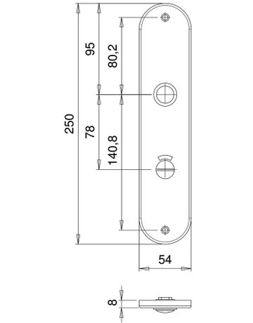 Bild Renovierungsschildpaar 1206 oval o. Nr. ,WC/SS 78,TS 40-45,ER - edi-2