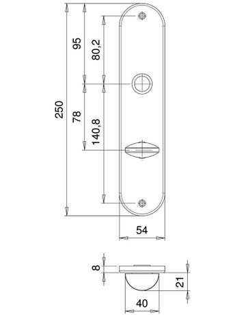 Bild Renovierungsschildpaar 1206 oval o. Nr. ,WC/SS 78,TS 40-45,ER - edi-3