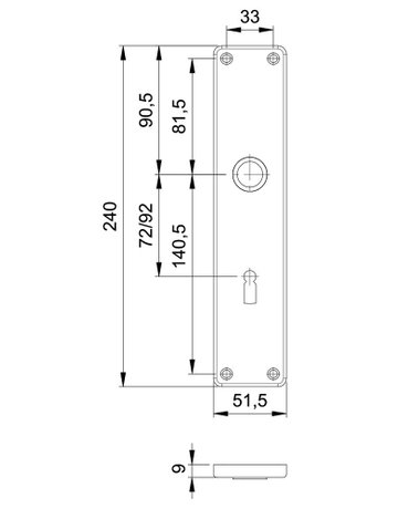 Bild Renovierungsschild 1220 innen, eckig o. Nr. ,BB 72,TS 40-45,F2 - edi-1
