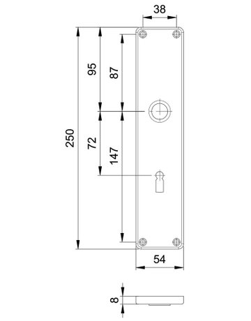 Bild Renovierungsschild 1220 innen, eckig o. Nr. ,BB 72,TS 40-45,ER - edi-1