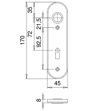 Bild Kurzschildpaar 1235/7201 oval o.No,BB 72,tiefschw. - edi-1