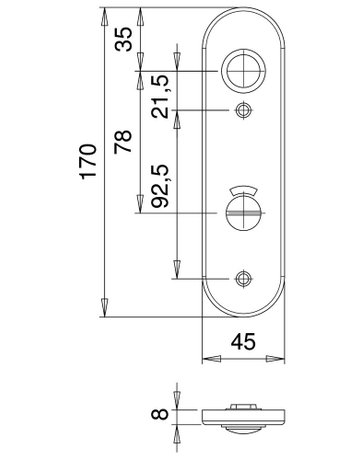 Bild Kurzschildpaar 1235 oval o. Nr. ,WC/SS 78,TS 40-45,F1 - edi-2