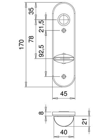 Bild Kurzschildpaar 1235 oval o. Nr. ,WC/SS 78,TS 40-45,F1 - edi-3