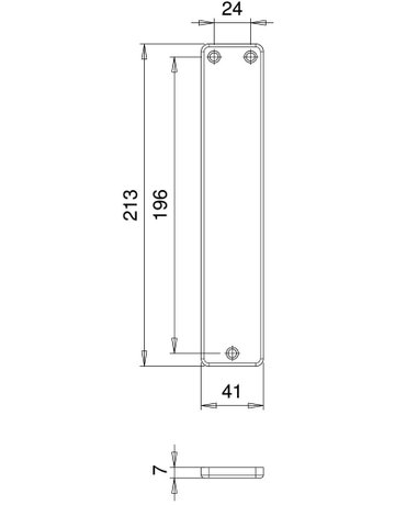 Bild Langschild 1237 innen, eckig o. Nr. ,BL,TS 40-45,F1 - edi-1
